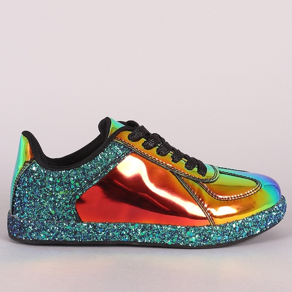 🆕LAST ONE Mermaid Glitter Holographic Sneakers - Picture 4 of 8